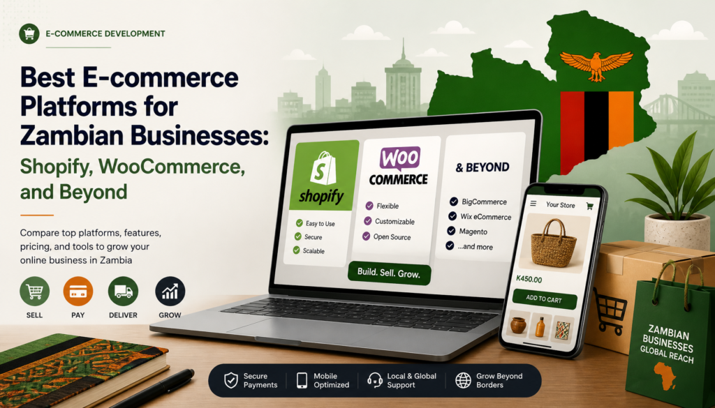 Best E-commerce Platforms for Zambian Businesses: Shopify, WooCommerce, and Beyond