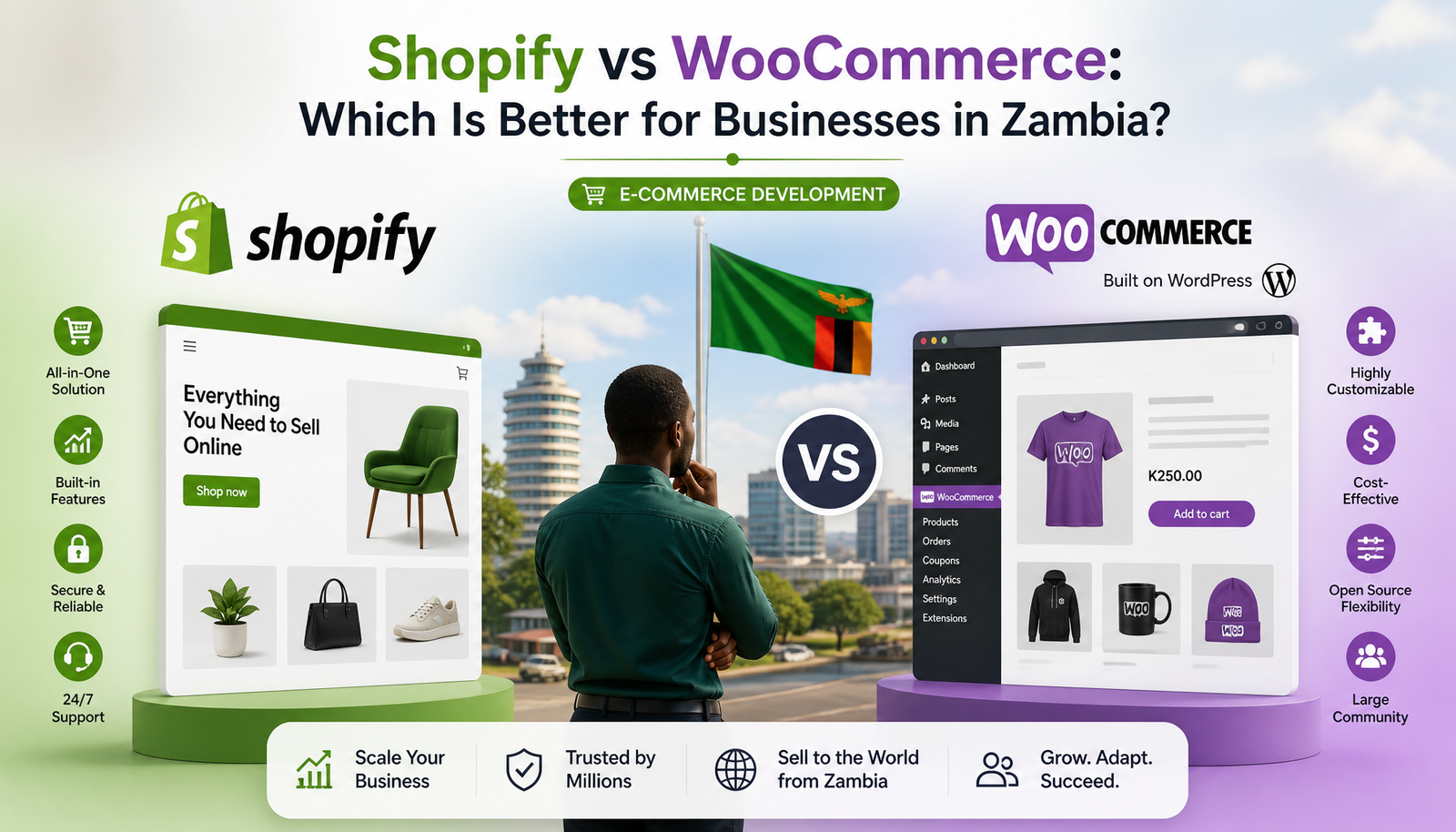 Shopify vs WooCommerce: Which Is Better for Businesses in Zambia?
